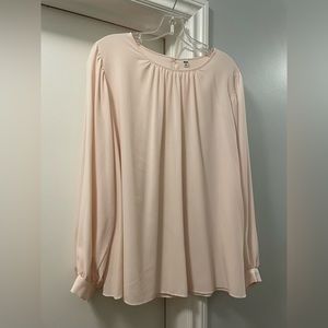 UNIQLO Women’s Blouse with one button back at neck Light Pink XL